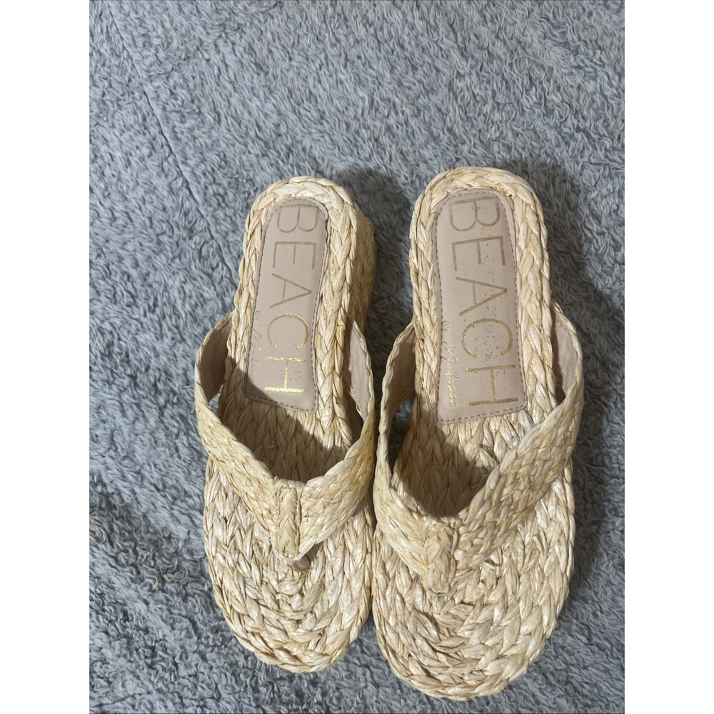Beach Edpadrille Platform flip-flops Sz8 Boho - Picture 10 of 10
